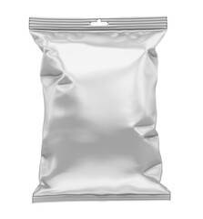 Silver Foil Plastic Bag Isolated