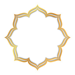 Fototapeta premium golden eid mubarak frame. for the theme of the month of Ramadan