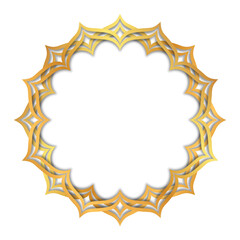 golden eid mubarak frame. for the theme of the month of Ramadan