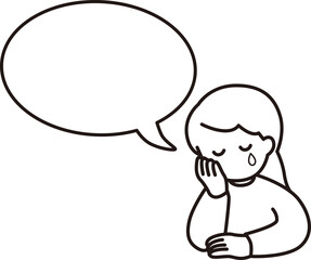 発言する女性のベクターイラスト