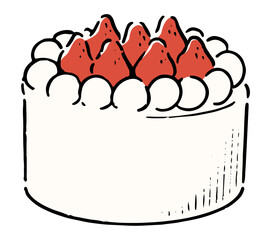 手描きのホールケーキイラスト