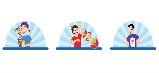 Flat Bundle April Fools Design Illustration