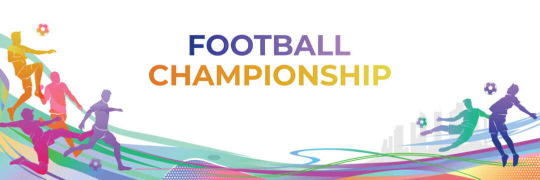 Premium Vector  Soccer championship broadcast background with