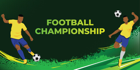 Football Illustration Vector. Soccer championship background for poster, banner, and flayer