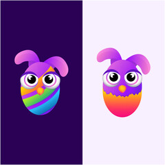 Awesome Easter Egg Premium Logo Vector