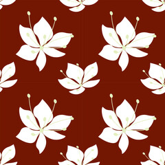 Obraz premium Flower vector ilustration seamless patern.Great for textile,fabric,wrapping paper,and any print.Vintages style.
