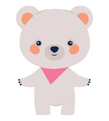 Obraz premium cute and little polar bear