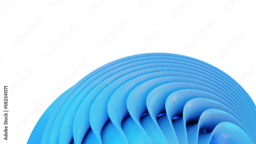 Wall mural 3d rendering of colorful abstract twisted shape in motion. computer generated geometric digital art
