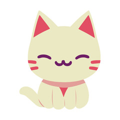 cute and little cat mascot