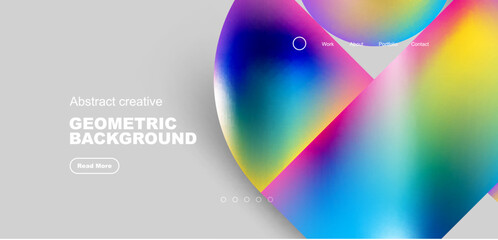 Abstract circles and round elements geometric background. Vector illustration for wallpaper, banner, background, leaflet, catalog, cover, flyer
