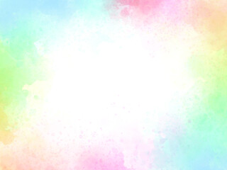 虹　水彩　グラデーション　背景