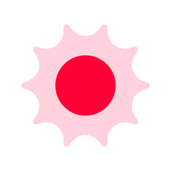 Sun icon. Vector isolated illustration