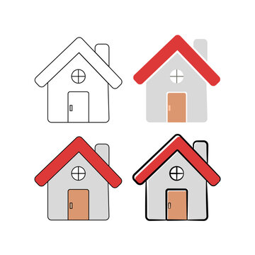 Set of house vector illustration 