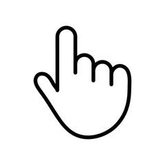 Hand click vector icon, cursor symbol. flat vector illustration for web site or mobile app.eps