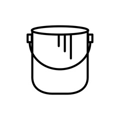 Paint bucket vector icon, flat vector illustration for web site or mobile app.eps