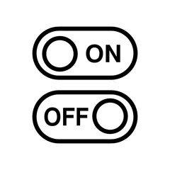 On off vector symbol, switch symbol. flat vector illustration for web site or mobile app..eps