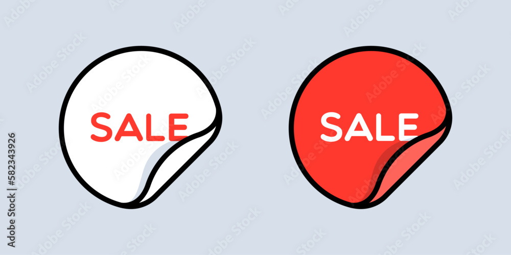 Wall mural Peeled Round Sale Seller Stickers