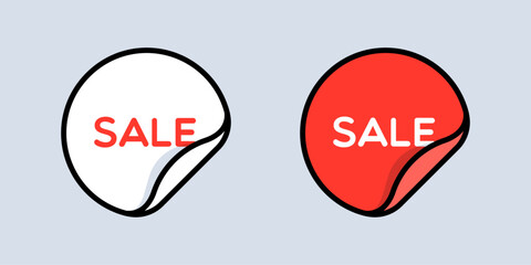 Peeled Round Sale Seller Stickers