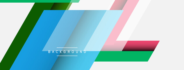 Vector background. Abstract overlapping color lines design with shadow effects. Illustration for wallpaper banner background or landing page