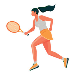Obraz na płótnie Canvas female athlete playing tennis