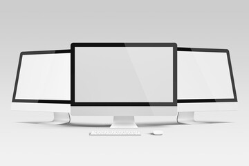 Desktop screen blank mockup