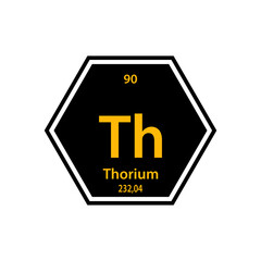 Periodic table gold icon vector logo design template