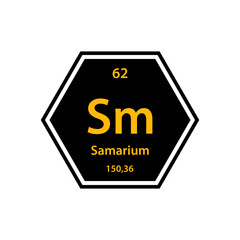 Periodic table gold icon vector logo design template