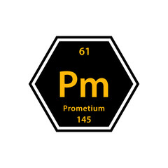 Periodic table gold icon vector logo design template