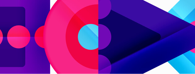 Triangles and circles abstract background for wallpaper, banner, background, card, book Illustration, landing page