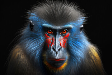 Obraz premium Mandrill. generative AI