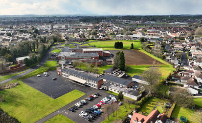 Aerial photo of St Patricks College Co Antrim in Northern Ireland