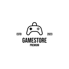 Vector game store logo design illustration idea