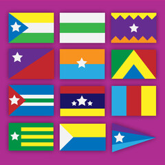 Random Models of Ficticious Flags / Ai Illustrator