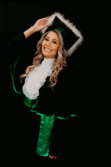 beautiful woman in graduation outfit