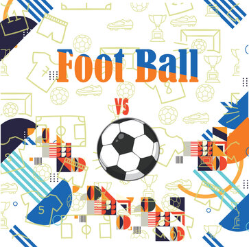 Soccer ,football banner vector art design.