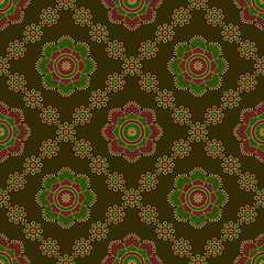 seamless traditional textile design print