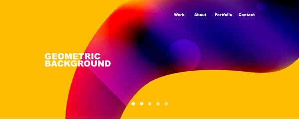 Circle, flowing shape composition geometric abstract background. Vector Illustration For Wallpaper, Banner, Background, Card, Book Illustration, landing page