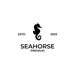 Flat seahorse logo design vector illustration idea © Brandingasik