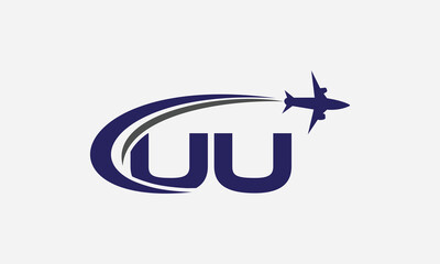 Tour and travel logo design, Airline agency symbol and aviation company monogram vector	