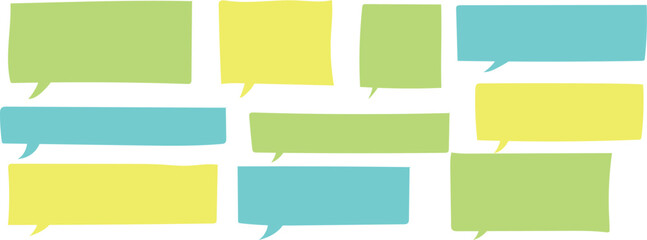 使いやすくてかわいい手書きのふきだし　セット　　左