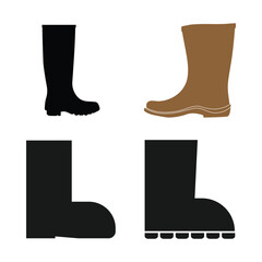 Rain boots icon vector