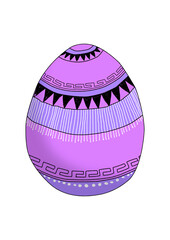 Frohe Ostern und Ostereier in bunten Farben, für die Feiertage und Grußkarte