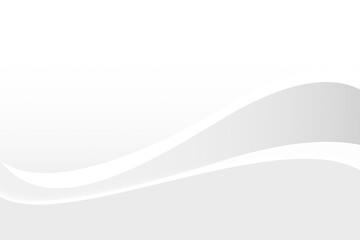 White wavy banner vector. Abstract gray background
