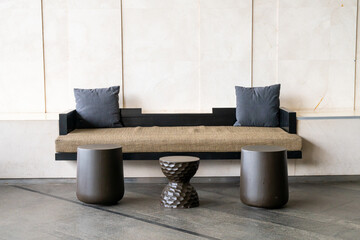empty luxury sofa and table