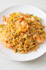 fried shrimps fried rice on plate