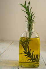 olive oil with infused rosemary