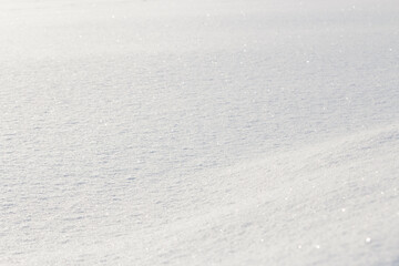 Pure white fresh sparkling snow natural texture background
