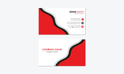 Professional Modern Creative and Clean Vector Business Card Template Design.