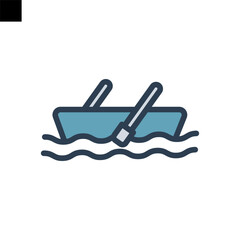 rowing kayak icon