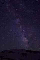 Fototapeta na wymiar 満天の夜空　北アルプス 立山連峰